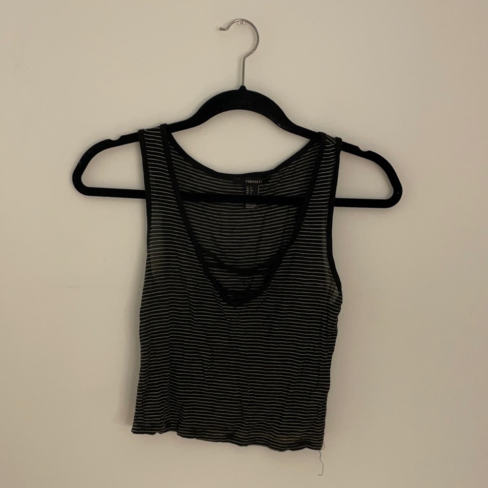 Forever 21 Striped Crop Top